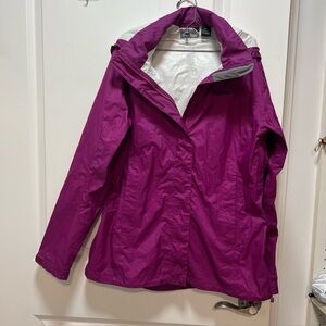 Marmot Waterproof Rain Jacket women
Purple Hooded Windbreaker size M